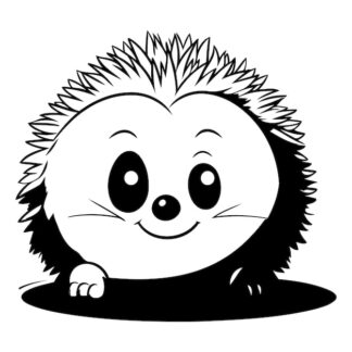 Sticker Autocollant hérisson animaux  AN1A30