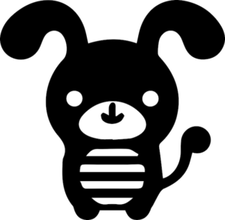 Sticker Autocollant lapin animaux  AN1A40