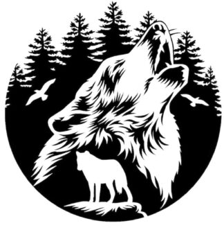 sticker autocollant loup chien animaux 4 81E9R