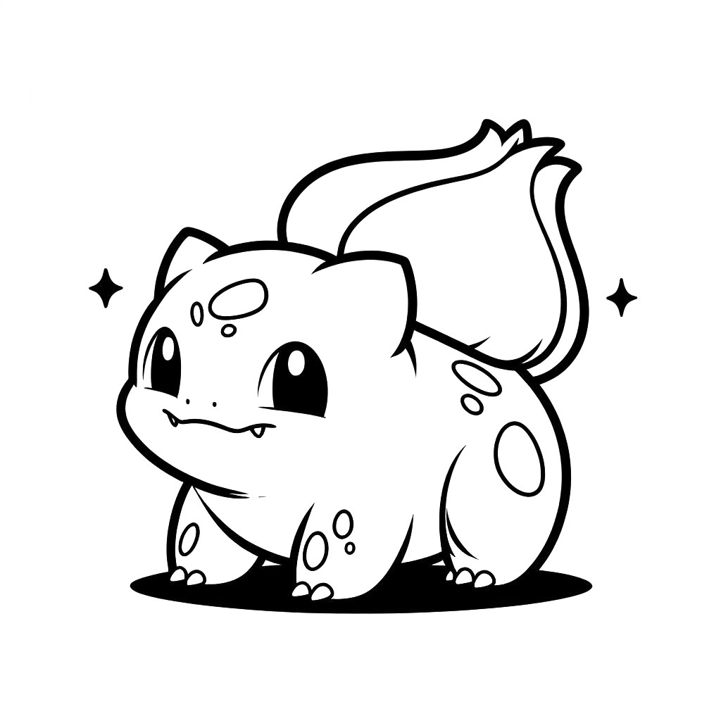 kleurplaat-pokemon-bulbasaur-