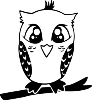 sticker autocollant Hibou chouette animaux oiseau 1 ZP6KN