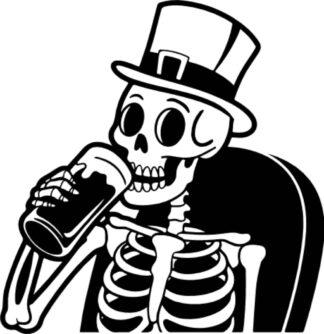 sticker autocollant Squelette skull 2 TK3FM