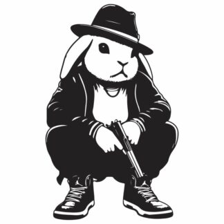 sticker autocollant lapin animaux 3 LC9AW