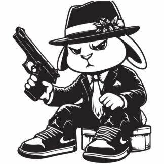 sticker autocollant lapin animaux 4 MSXRS