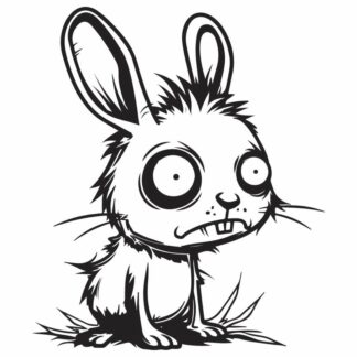 sticker autocollant lapin animaux 6 MZAOY