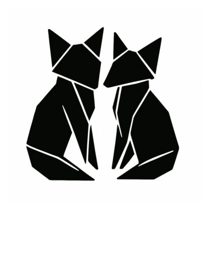 sticker autocollant animaux origami renard 7 DPZXZ