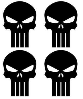 sticker autocollant Kit Punisher réfléchissant casque 1 YK5X9