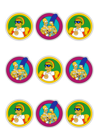 Gommettes planche 10x15cm Simpson BFVK4