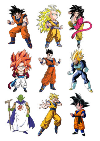 gommettes planche 10x15cm dragon_ball IBIC1