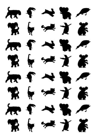 40 gommettes adhésives animaux ZFEM8