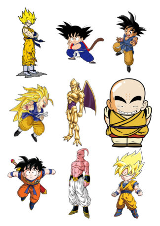 gommettes planche 10x15cm dragon_ball UYWRO