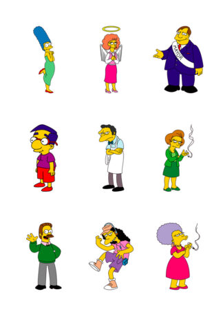 Gommettes planche 10x15cm Simpson M3BY4