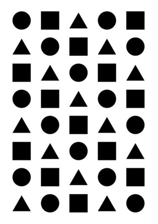 40 gommettes adhésives formes géométriques OLUZD