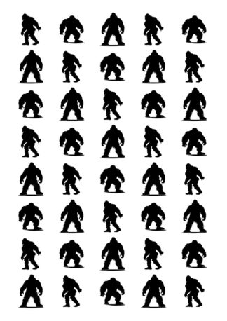 40 gommettes adhésives yéti  PO0G6