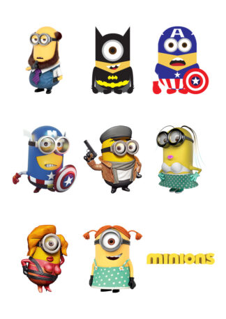 Gommettes planche 10x15cm minions KLEYL