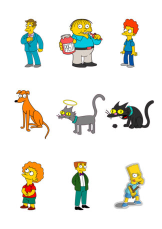 Gommettes planche 10x15cm Simpson 9IKGM