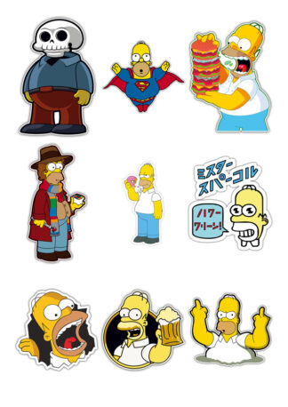 Gommettes planche 10x15cm Simpson 7FK72