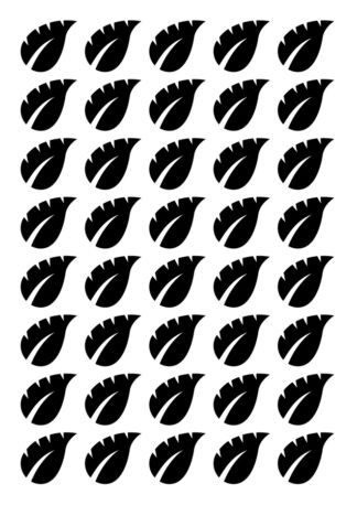 40 gommettes adhésives feuille plante 40EB4