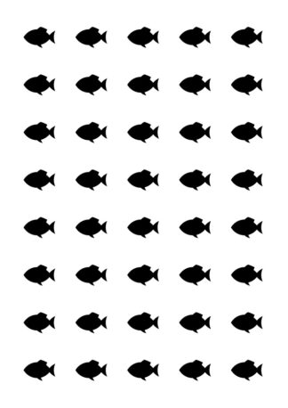 40 gommettes adhésives poisson 1 XH7UV