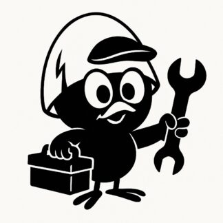 Sticker autocollant Calimero garagiste décoration decostickerstore - YA6ECW