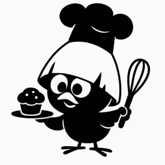 Sticker autocollant Calimero pâtissier décoration decostickerstore - WCGIHA