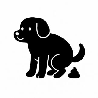 Sticker autocollant Chien cute fait caca décoration decostickerstore - OEENHA