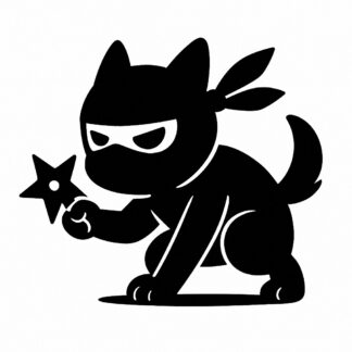 Sticker autocollant Chien ninja décoration decostickerstore - SRCUT0