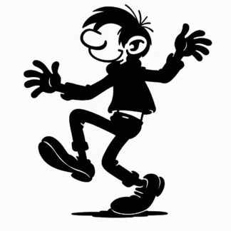 Sticker autocollant Gaston lagaffe danse décoration decostickerstore - ZBCCAQ