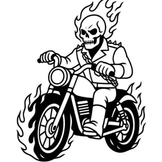 Sticker autocollant Ghost Rider décoration decostickerstore