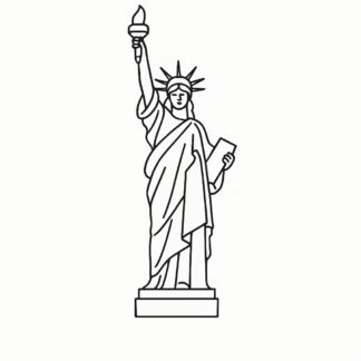 Sticker autocollant Statue de la liberté décoration decostickerstore