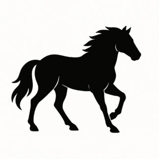 Sticker autocollant svart häst mustang décoration decostickerstore - ZLDPHF