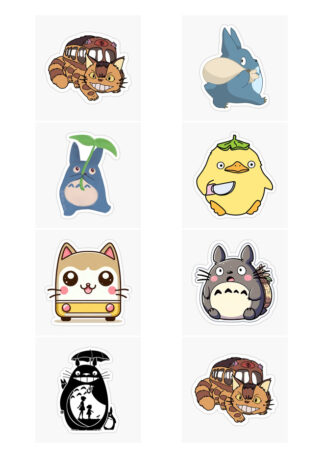 Gommettes Planche 10x15cm Japon totoro PAHKL