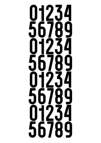40 gommettes adhésives numéro 7FKOR