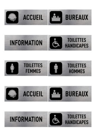 Planche 10 stickers bureau signalétique OHDIM