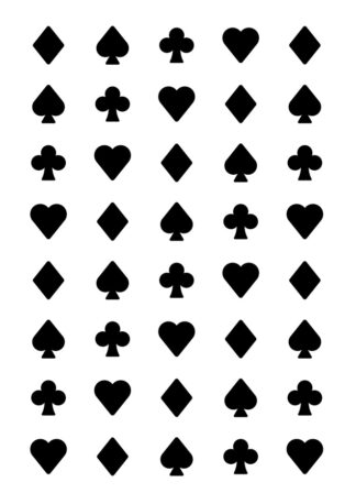40 gommettes adhésives cartes casino 6OGLP