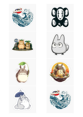 Gommettes Planche 10x15cm Japon totoro AVCYP
