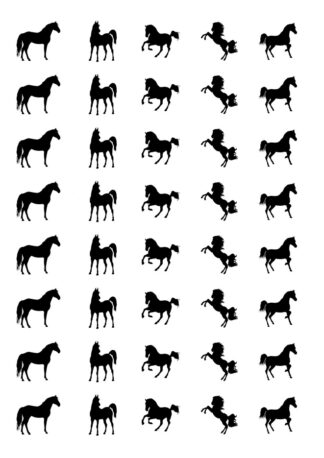 40 gommettes cheval 9UMZI