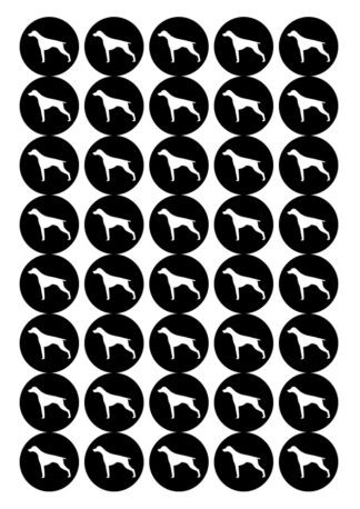 40 gommettes adhésives chien UF6K1