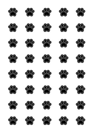 40 gommettes adhésives chien EP3UH