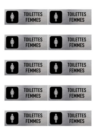 Planche 10 stickers wc signalétique A1WEH