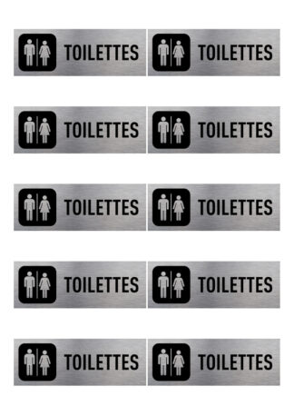 Planche 10 stickers wc signalétique YYAOJ