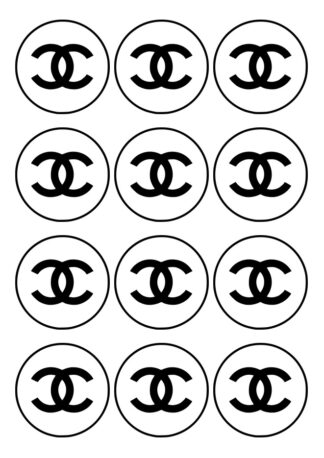 Planche 12 stickers Chanel brand BXFCS