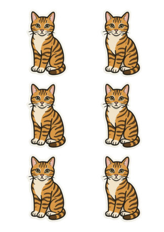 Planche Gommettes 10x15cm chat NLLUU