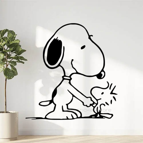 Sticker autocollant chien Snoopy amis