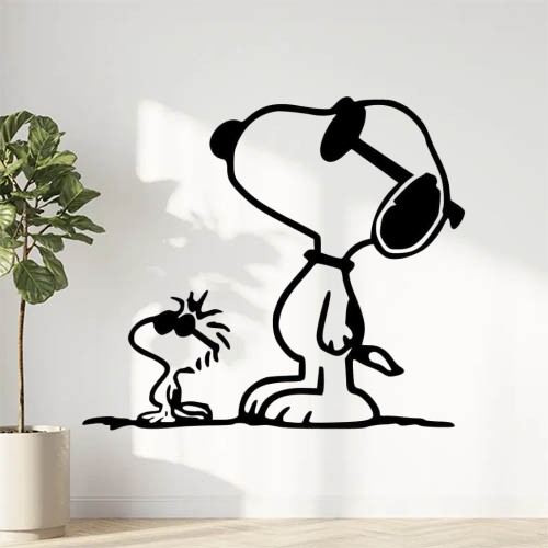 Sticker Autocollant snoopy chien  animaux  ANI739