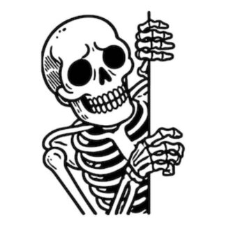 sticker autocollant squelette skull IWW5R