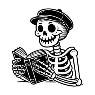 sticker autocollant squelette skull IQCJZ