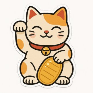 Autocollant Maneki neko chat Japon décoration decostickerstore - 1DFQPX