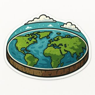 Autocollant Représentation de la terre plate carte décoration decostickerstore - 5VWPUU