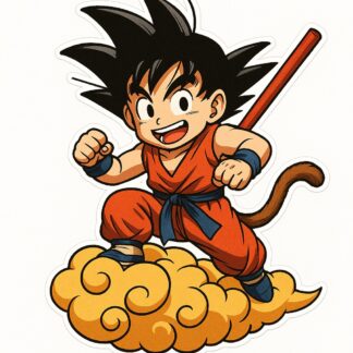 Autocollant Sangoku sur nuage décoration decostickerstore - Y2N080